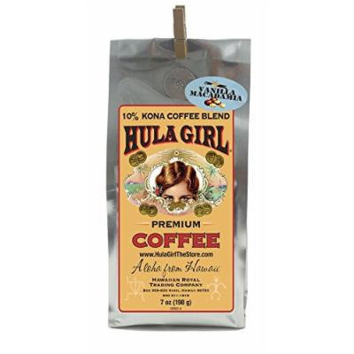 Hula Girl 10% Hawaiian Kona Coffee Blend Vanilla Mac Nut 7oz bag (198g)