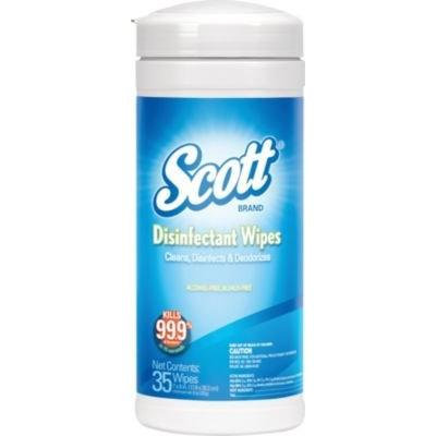 Scott® Disinfecting Wipes, Unscented, 12 Tubs/Case
