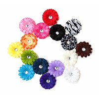 Ema Jane - Small Gerber Daisy Hair Clip Bows (Headbands Not Included) (15 Pack)