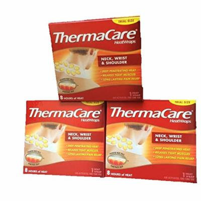 Thermacare Heatwrap for Neck,Wrist & Shoulder-Long Lasting Pain Relief-Total 3 Heatwraps
