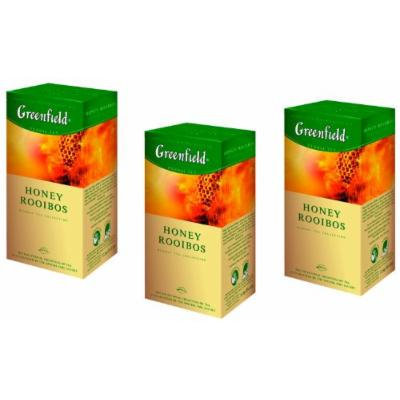 Greenfield Tea, Honey Rooibos, 25 Count Teabags (Pack of 3)