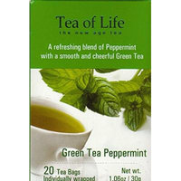 Tea of Life Teas - 20 Individually Wrapped Bags (Green Tea Peppermint)
