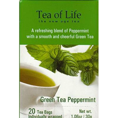 Tea of Life Teas - 20 Individually Wrapped Bags (Green Tea Peppermint)