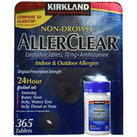 Kirkland Signature Non Drowsy Allerclear Loratadine Tablets, Antihistamine, 10mg, 365-Count Personal Healthcare / Health Care