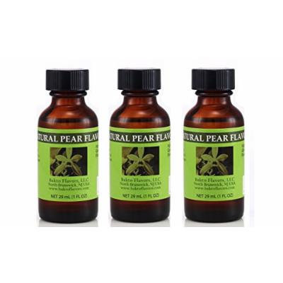 Bakto Flavors Natural Pear Flavor (1 OZ) - Pack of 3