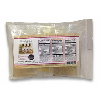 Variety Single Serve Packets - Vinaigrette, Sweet Mustard, and Citrus Ginger (18 Packets)