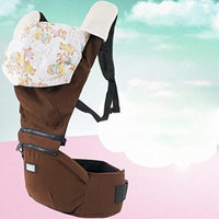 Beddinginn® Chocolate Color Super Comfortable Cotton Baby Carrier with Hood and Baby Hip Seat