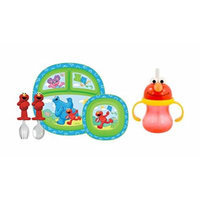 Munchkin Sesame Street Toddler Dining Set with Character Cup, Red