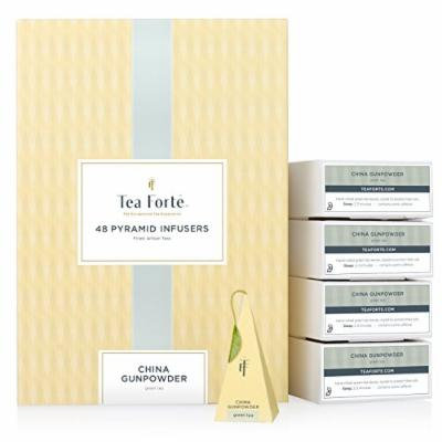 Tea Forte BULK PACK China Gunpowder Green Tea, 48 Handcrafted Pyramid Tea Infusers