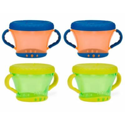 Nuby Snack Keeper - 4 Pack (Orange/Green)