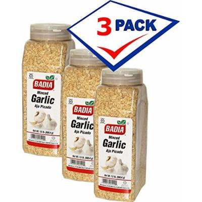 Monced garlig, dry by Badia. 1.5 lb jars. Pack of 3