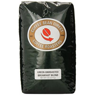 Green Unroasted Breakfast Blend, Whole Bean Coffee, 5-Pound Bag