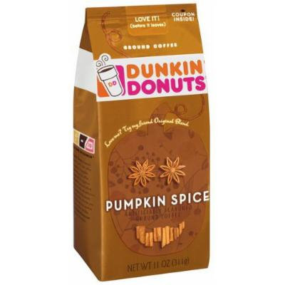Dunkin Donuts Pumpkin Spice Ground Coffee 11oz Bag