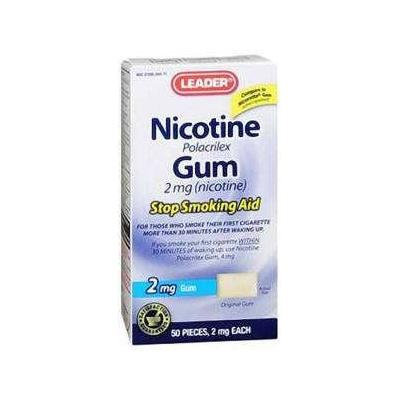 Leader Nicotine Gum 2mg Original 50 ct (pack of 3)