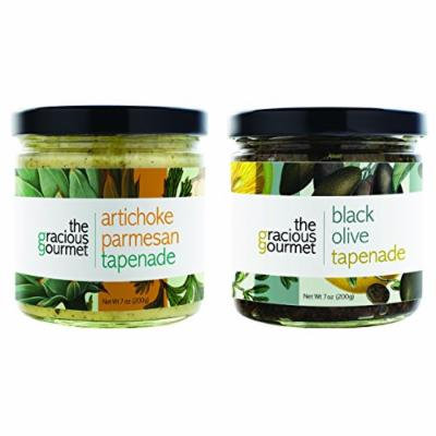 The Gracious Gourmet Tapenade Duo, Black Olive and Artichoke Parmesan , 14-Ounce