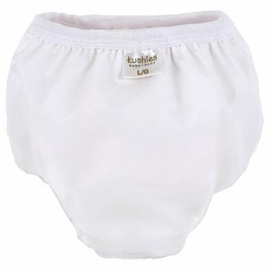 Kushies Taffeta Potty Training Pants - White (Medium)