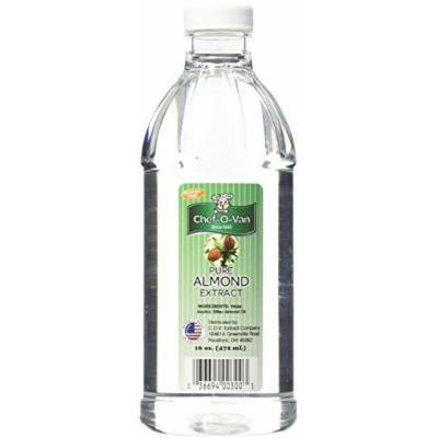 Chef-O-Van Natural Flavoring Extracts, Pure Almond Extract, 16 Ounce