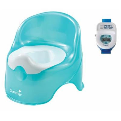 Summer Infant Lil' Loo Toddler Potty with Blue Potty Watch Toilet Trainer
