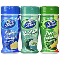 Kernel Season's Popcorn Seasoning Variety Pack of 3 Ranch Parmesan & Garlic and White Cheddar