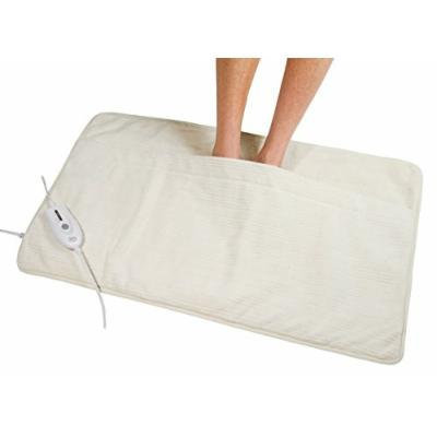 Serta Ultra Plush Triple Rib Electric Heated Foot Warmer, Natural