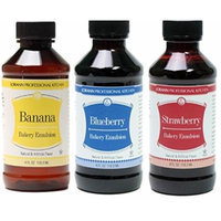 LorAnn Oils Gourmet Bakery Emulsion Banana, Blueberry, and Strawberry Bundle (Pack of 3)