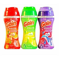 Gain Fireworks In-wash Scent Booster Variety Pack, 9.7 Oz Each (Original, Moonlight Breeze, & Tropical Sunrise)
