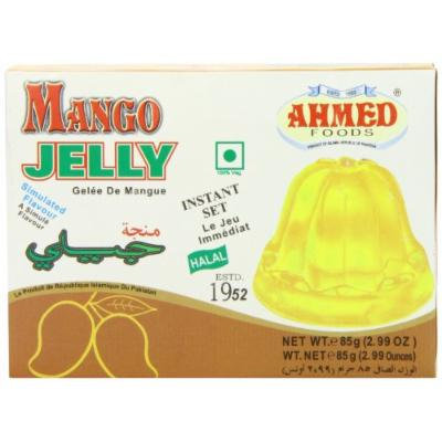 AHMED Halal Jello Vegetarian Crystal Jelly, Mango, 85 Gram (Pack of 12)