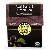 Acai Berry & Green Tea - Organic Herbs - 18 Bleach Free Tea Bags