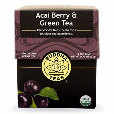 Acai Berry & Green Tea - Organic Herbs - 18 Bleach Free Tea Bags