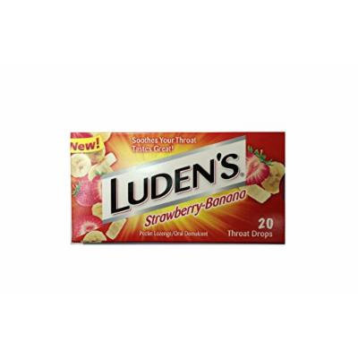 Luden's Throat Drops (Strawberry/Banana, 1 box of 20 drops)
