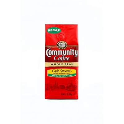 Community Coffee Whole Bean Cafe Special Decaffeinated, 12 Ounce (Pack of 3)