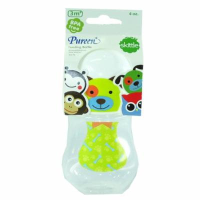 New Pureen Skittle Baby Feeding Bottle BPA Free 4 oz for 3 months (Dog)
