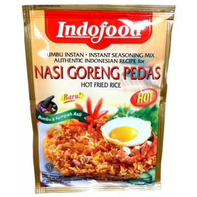 Indofood Instant Seasoning Mix Authentic Indonesian Recipe for NASI GORENG PEDAS Hot Fried Rice 1.5oz (3 Pack)
