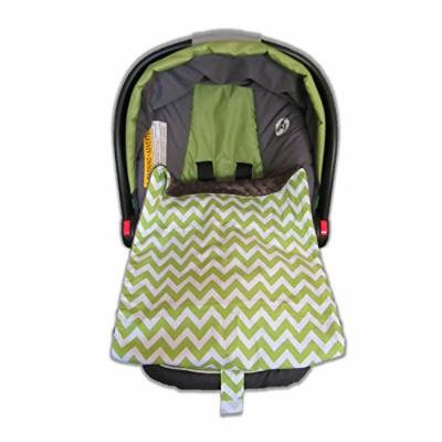 Blue Baby Bum Car Seat Blankie - Zig Zag Green