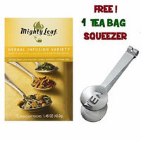 Mighty Leaf Tea , Herbal Infusion Variety ,(With FREE Tea Bag Squeezer) (1 Pack)