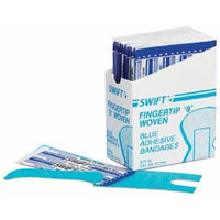 North by Honeywell 0147025 Adhesive Bandage, Blue, metal detectable, Woven Fingertip