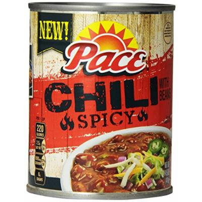 Pace Chili, Spicy with Beans, 14.5 Ounce (Pack of 12)