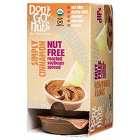 Don't Go Nuts Nut-Free Organic Roasted Soybean Spread Dips, Simply Cinnamon, (Pack of 8)