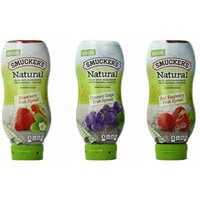 Smucker's Natural Squeeze Fruit Spread, Strawberry, Concord Grape and Red Raspberry, (3) 19 oz bottles