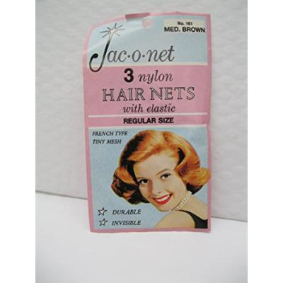 Jac-O-Net Hair Net, Medium Brown - 3 ct