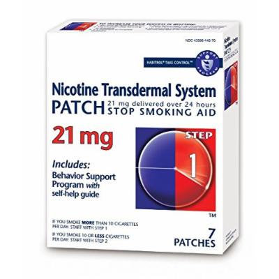Habitrol Nicotine Transdermal System Stop Smoking Aid, Step 1 (21 mg), 7 Patches Pack of 2