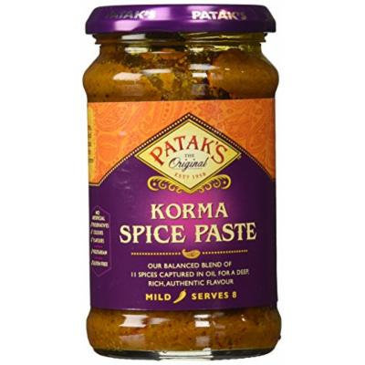 Patak's Korma Curry Paste, Coconut & Coriander (Mild), 10 oz, (Pack of 2)