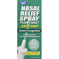 Nasal Relief Spray,pump Mist,anti-drip, Severe Congestion, ( Oxymetazoline Hci ) 12 Hour, 3 Pack.