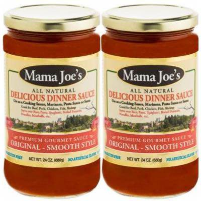 Mama Joe's Delicious Gourmet Marinara Sauce - Original (Spicy Hot). All Natural Gluten Free. Cooking Sauce. For Spaghetti, Pasta etc. Low Sodium. 2 Pack - 24oz Big Jars