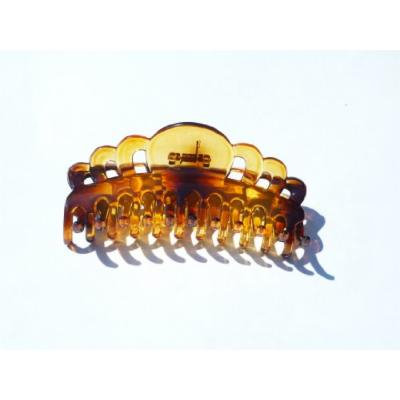 Extra Large Size Claw Clip Updo Ponytail Hair Holder Large Hair Clamps French Roll Hair Clips (Transparent Lucite Tort Brown fancy- THO276) 5