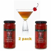 Sable & Rosenfeld Whiskey Tipsy Cherries, 10-Ounce Glass Jars (Pack of 2)