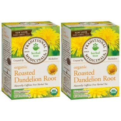 Traditional Medicinals Organic Roasted Dandelion Root Herbal Tea 2-Pack;32 Count.
