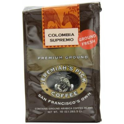 Jeremiah's Pick Coffee Colombia Supremo Ground Coffee, 10-Ounce Bags (Pack of 3)