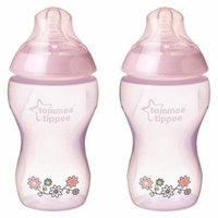 Tommee Tippee Closer To Nature 9 oz Deco Bottle (2pk) - Pink