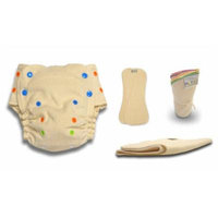 BabyKicks 4 Piece Organic Fitted Diaper, One Size